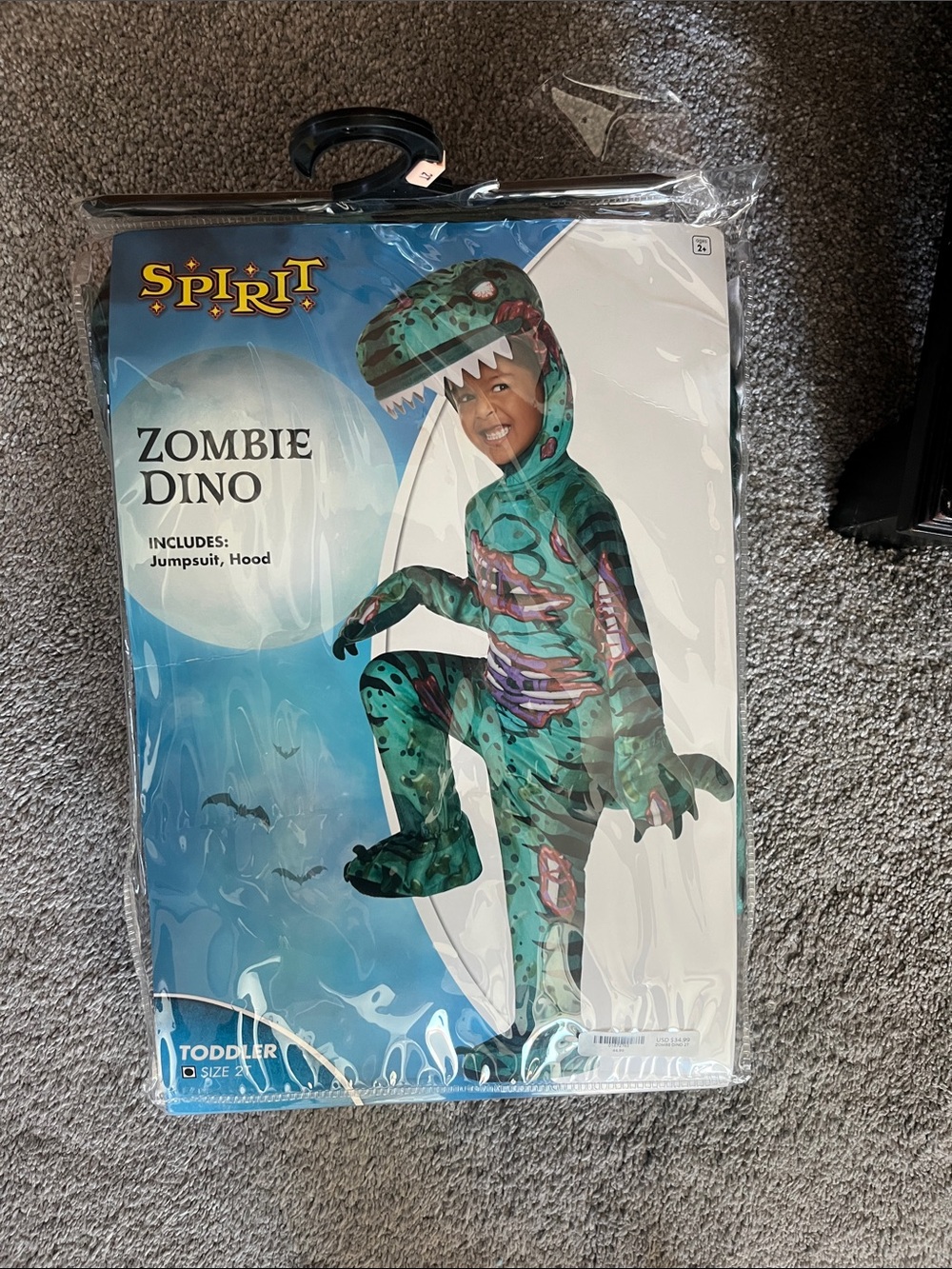 Spirit Zombie Dino Toddler Costume - Green